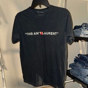 Fashion Nova Black Tee Short Sleeve with Bold Text Design